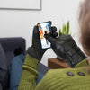 Electric Leather Heated Gloves w/  Touchscreen - Unisex
